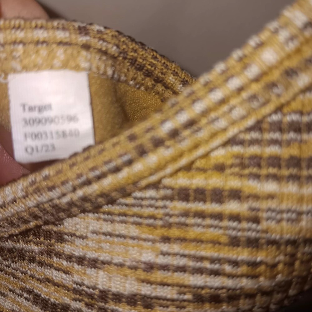 Target Men's Checkered Sweater - Brown and Yellow